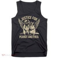 Justice For Peanut And Fred Peanut Squirrel Fred Raccoon Gift Tank Top thumb 0