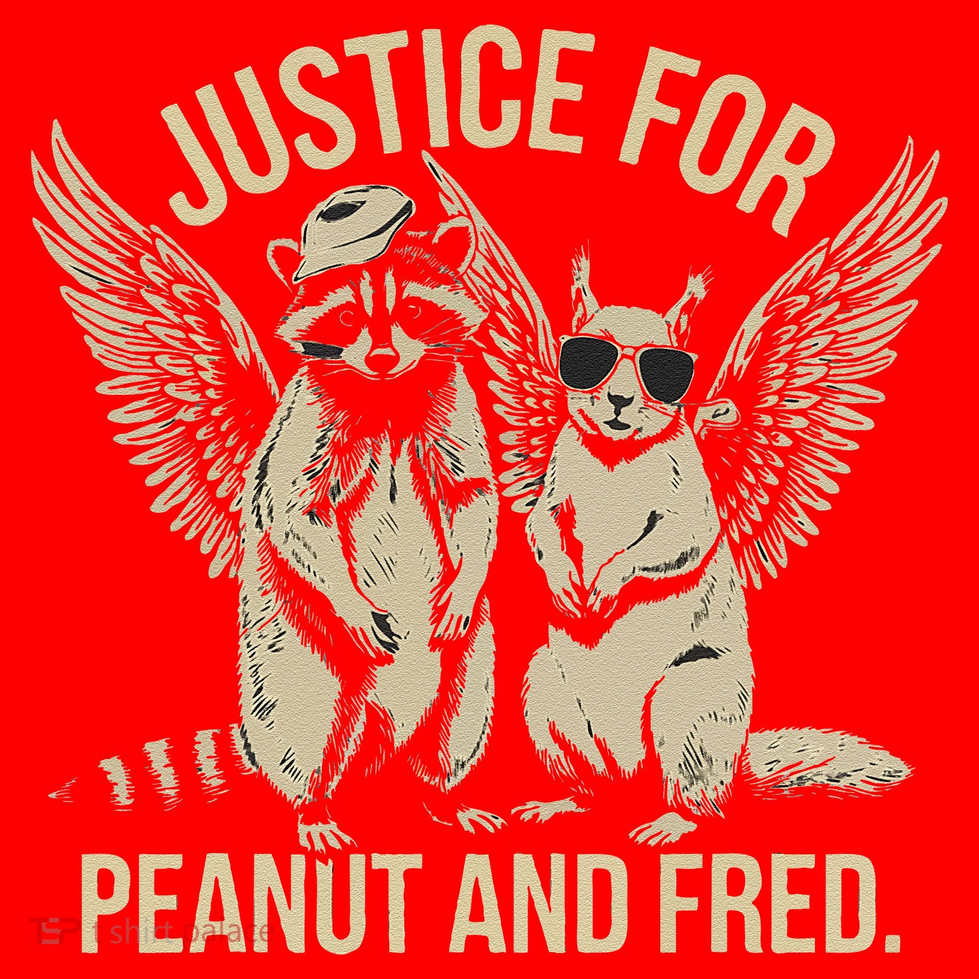 Justice For Peanut And Fred Peanut Squirrel Fred Raccoon Gift Santa Hat