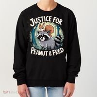 Justice For Peanut The Squirrel And Fred The Raccoon Women's Sweatshirt thumb 0