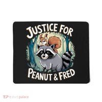 Justice For Peanut The Squirrel And Fred The Raccoon Mousepad thumb 0