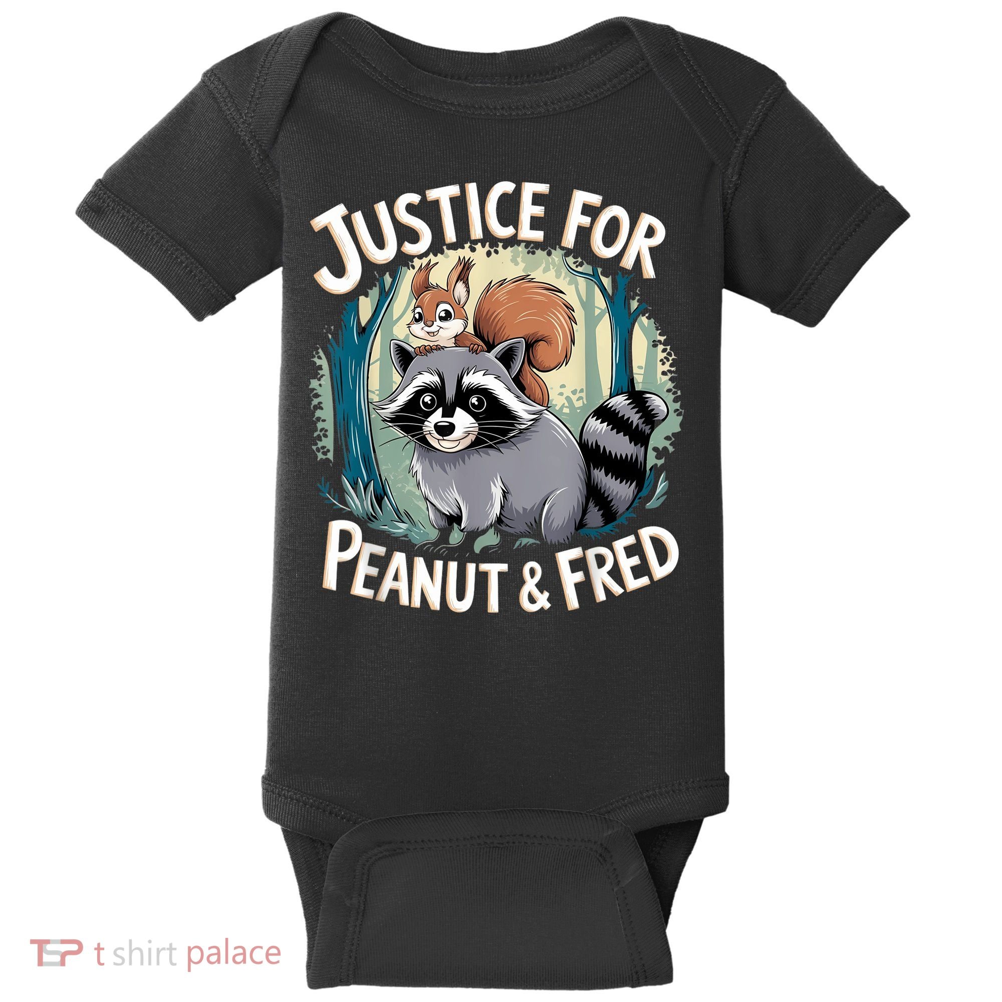 Justice For Peanut The Squirrel And Fred The Raccoon Baby Bodysuit