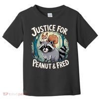 Justice For Peanut The Squirrel And Fred The Raccoon Toddler T-Shirt thumb 0