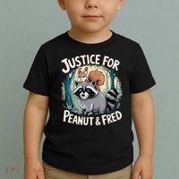 Justice For Peanut The Squirrel And Fred The Raccoon Toddler T-Shirt thumb 2