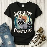 Justice For Peanut The Squirrel And Fred The Raccoon Women's T-Shirt thumb 3