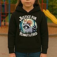 Justice For Peanut The Squirrel And Fred The Raccoon Kids Hoodie thumb 3