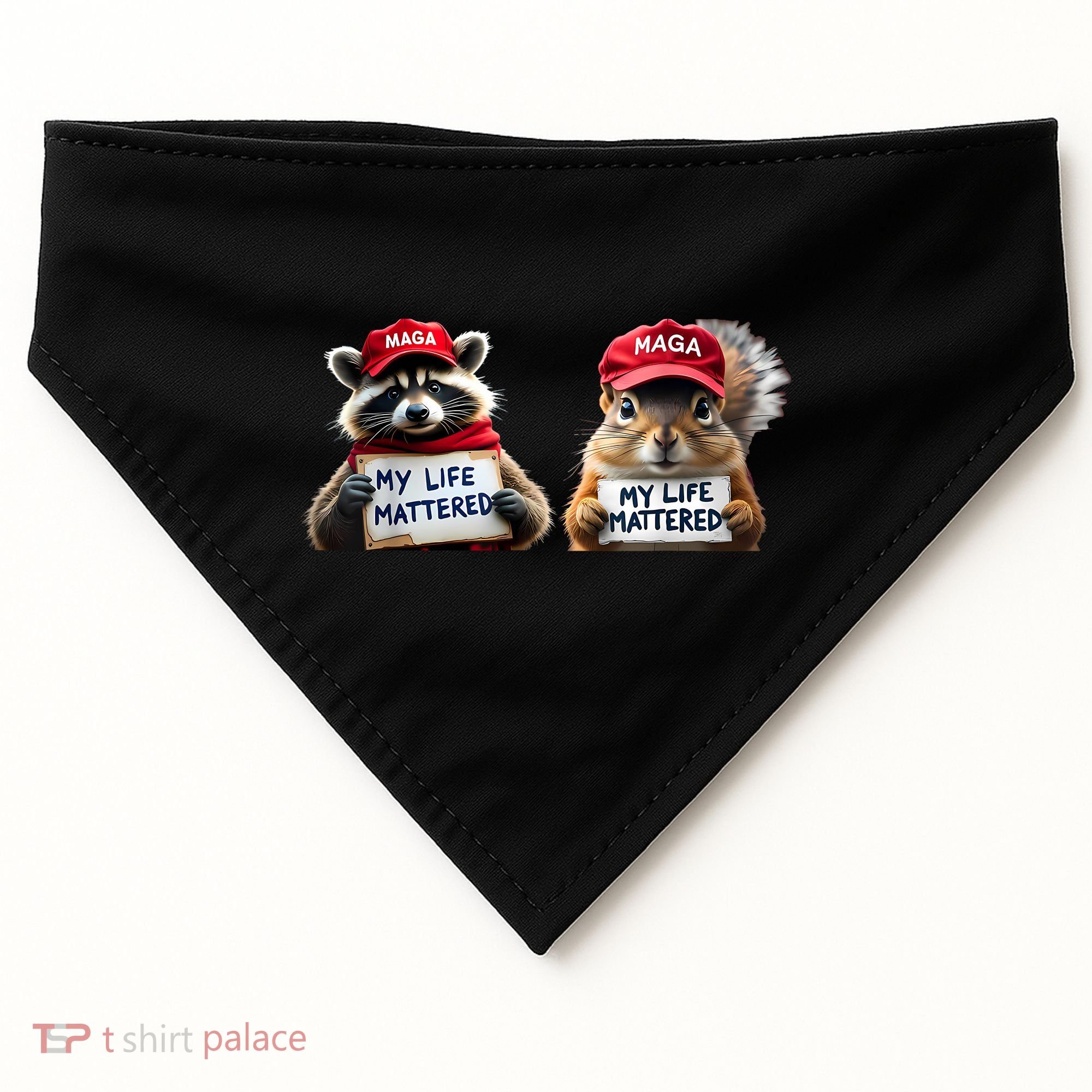 Justice For Peanut The Squirrel And Fred The Raccoon USA-Made Doggie Bandana
