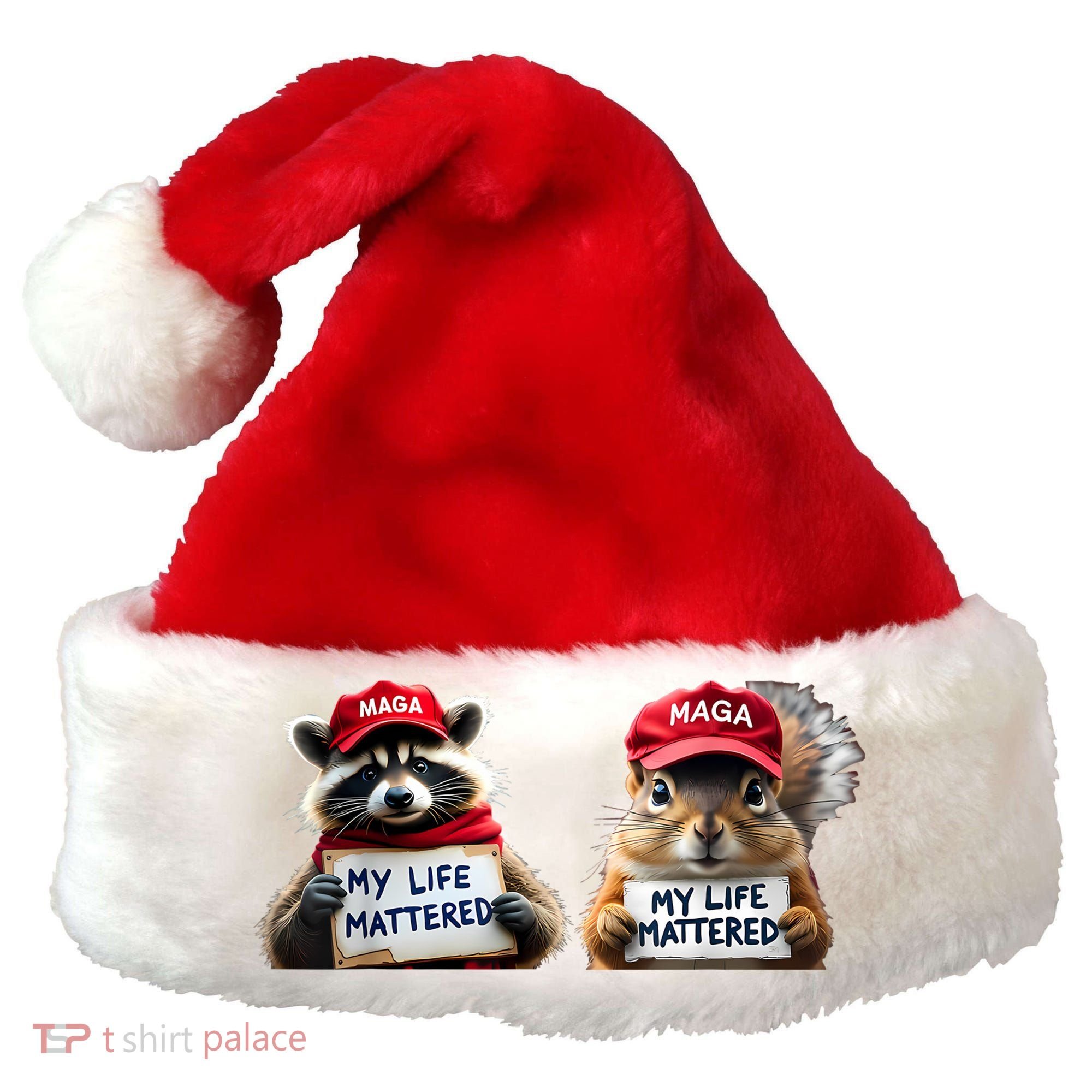 Justice For Peanut The Squirrel And Fred The Raccoon Santa Hat