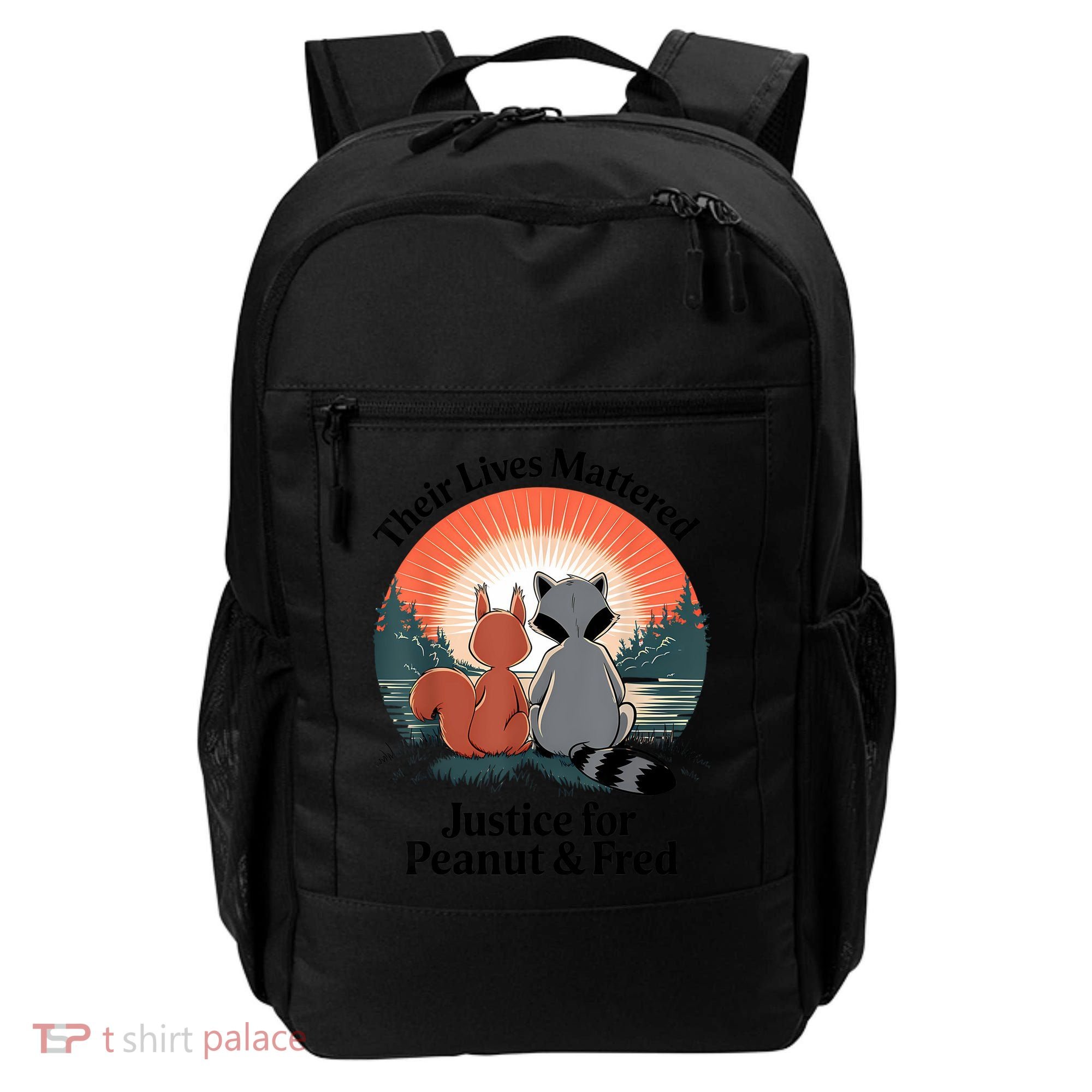 Justice For Peanut The Squirrel Justice For Fred The Raccoon Backpack