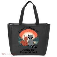Justice For Peanut The Squirrel Justice For Fred The Raccoon Tote Bag thumb 0