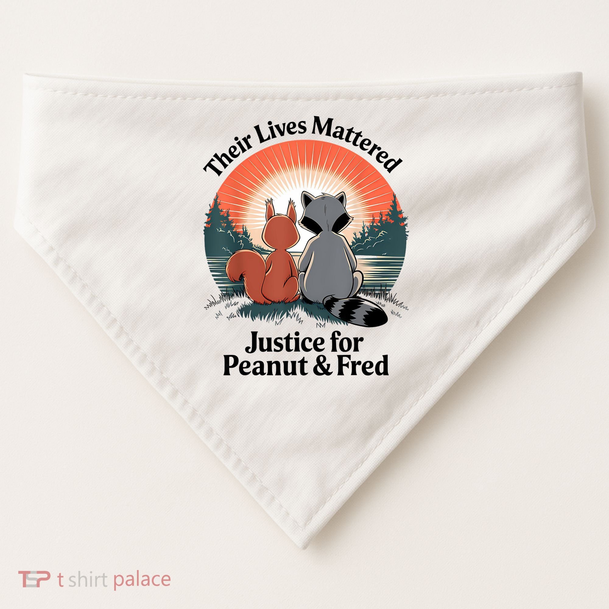 Justice For Peanut The Squirrel Justice For Fred The Raccoon USA-Made Doggie Bandana