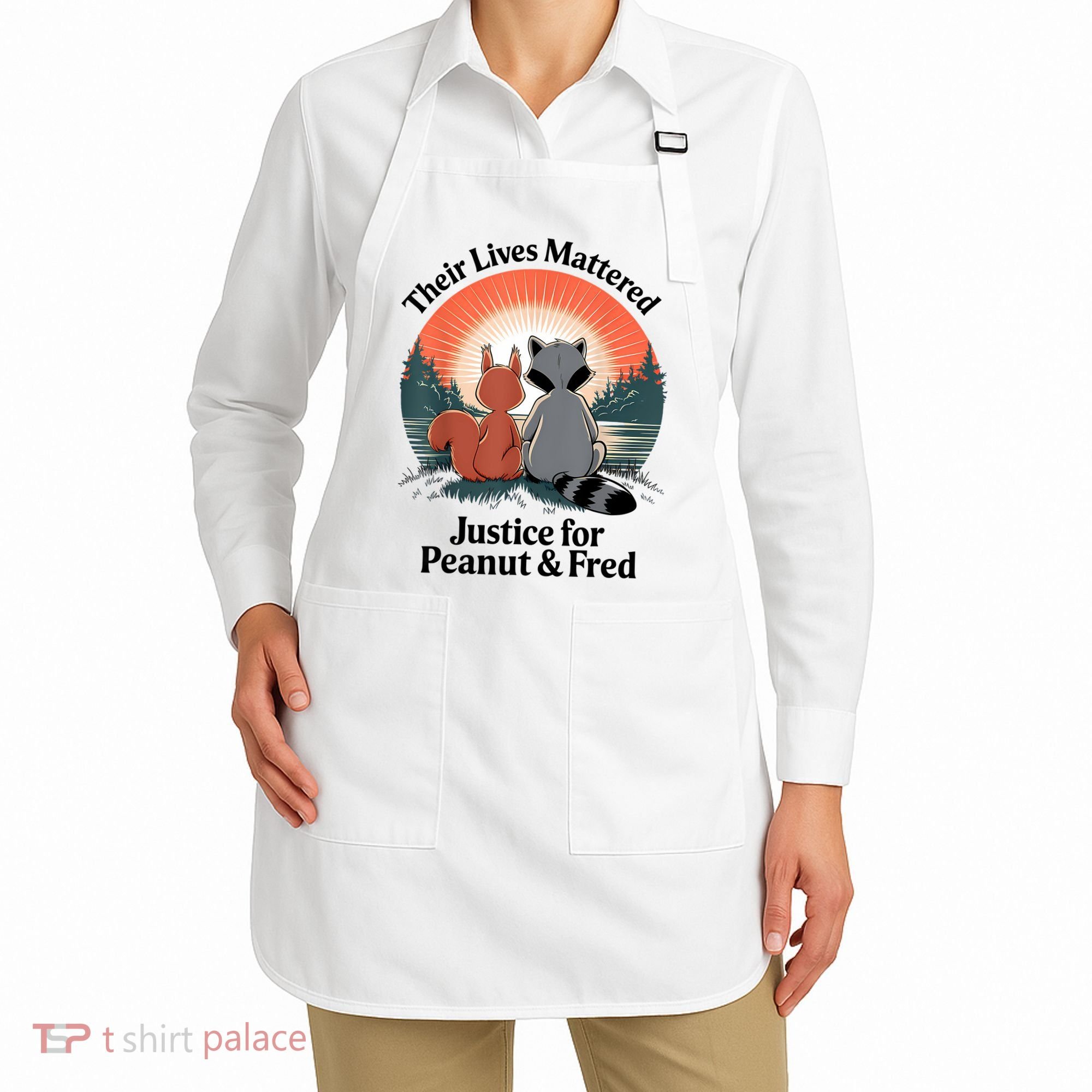 Justice For Peanut The Squirrel Justice For Fred The Raccoon Apron