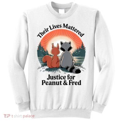 Justice For Peanut The Squirrel Justice For Fred The Raccoon Sweatshirt