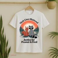 Justice For Peanut The Squirrel Justice For Fred The Raccoon T-Shirt thumb 2