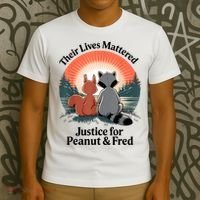 Justice For Peanut The Squirrel Justice For Fred The Raccoon T-Shirt thumb 3