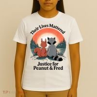 Justice For Peanut The Squirrel Justice For Fred The Raccoon T-Shirt thumb 4