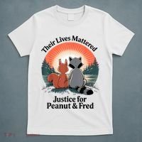 Justice For Peanut The Squirrel Justice For Fred The Raccoon T-Shirt thumb 5
