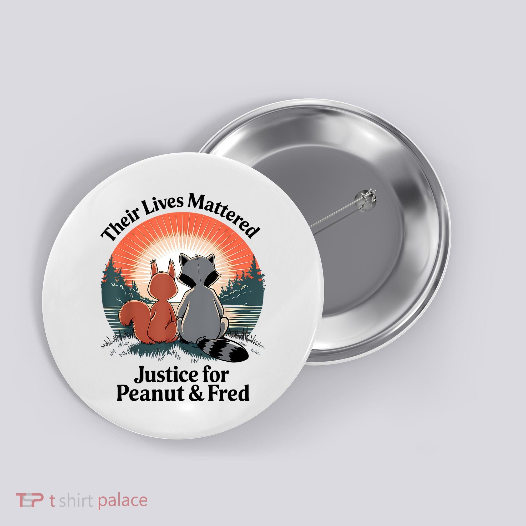 Justice For Peanut The Squirrel Justice For Fred The Raccoon Button