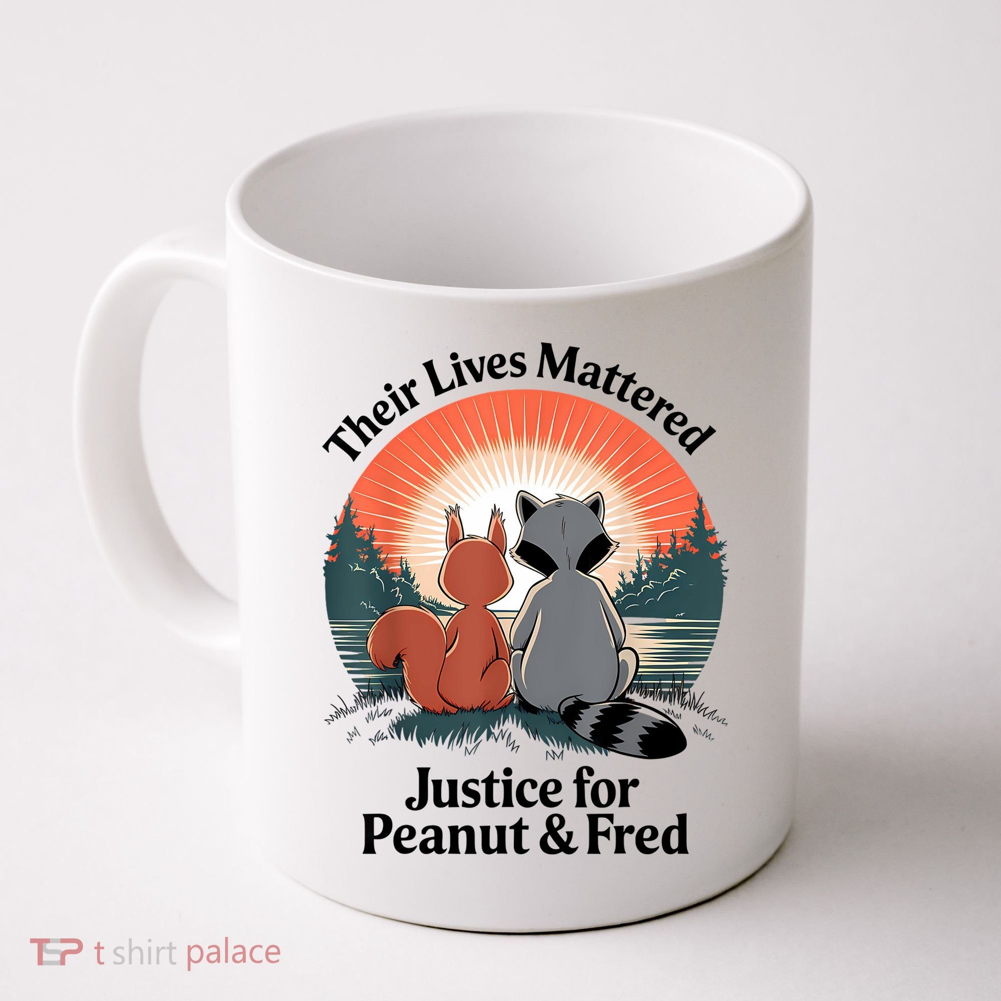 Justice For Peanut The Squirrel Justice For Fred The Raccoon Coffee Mug