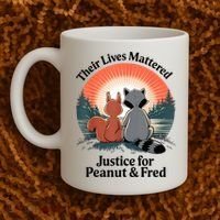 Justice For Peanut The Squirrel Justice For Fred The Raccoon Coffee Mug thumb 2