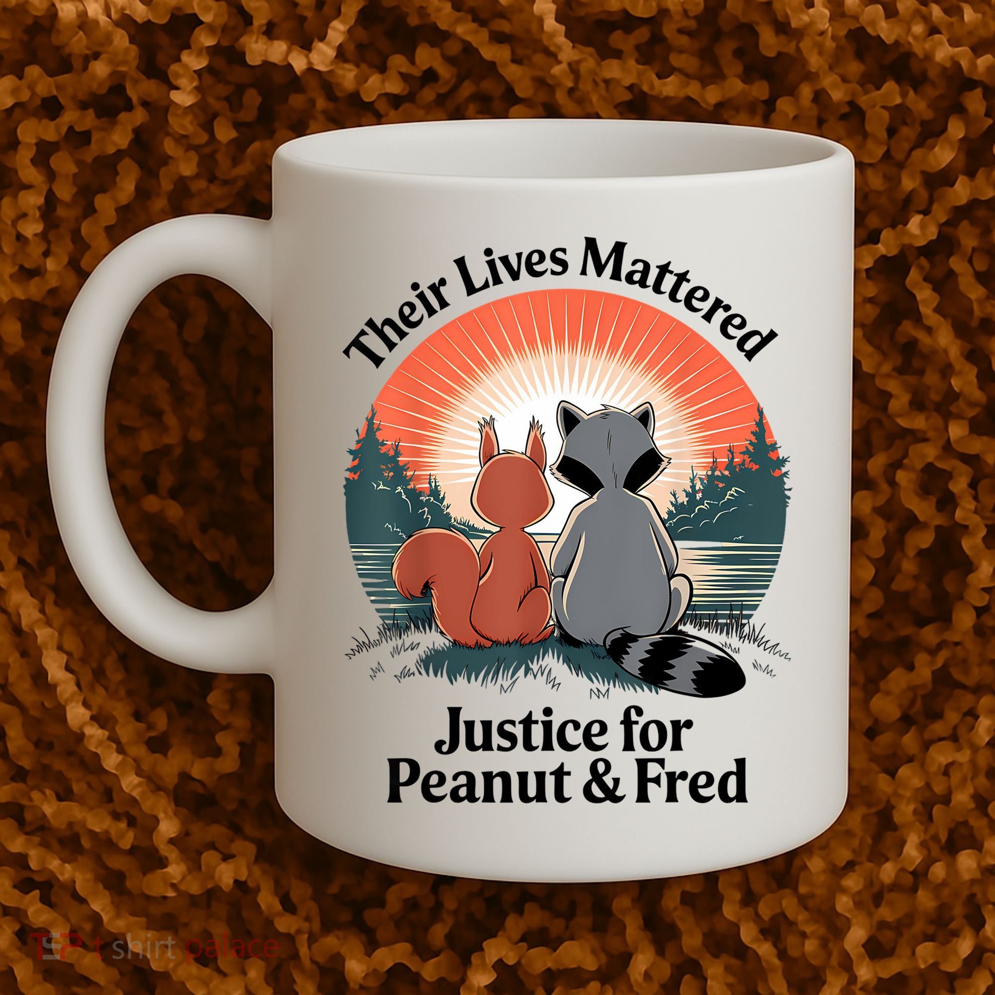 Justice For Peanut The Squirrel Justice For Fred The Raccoon Coffee Mug