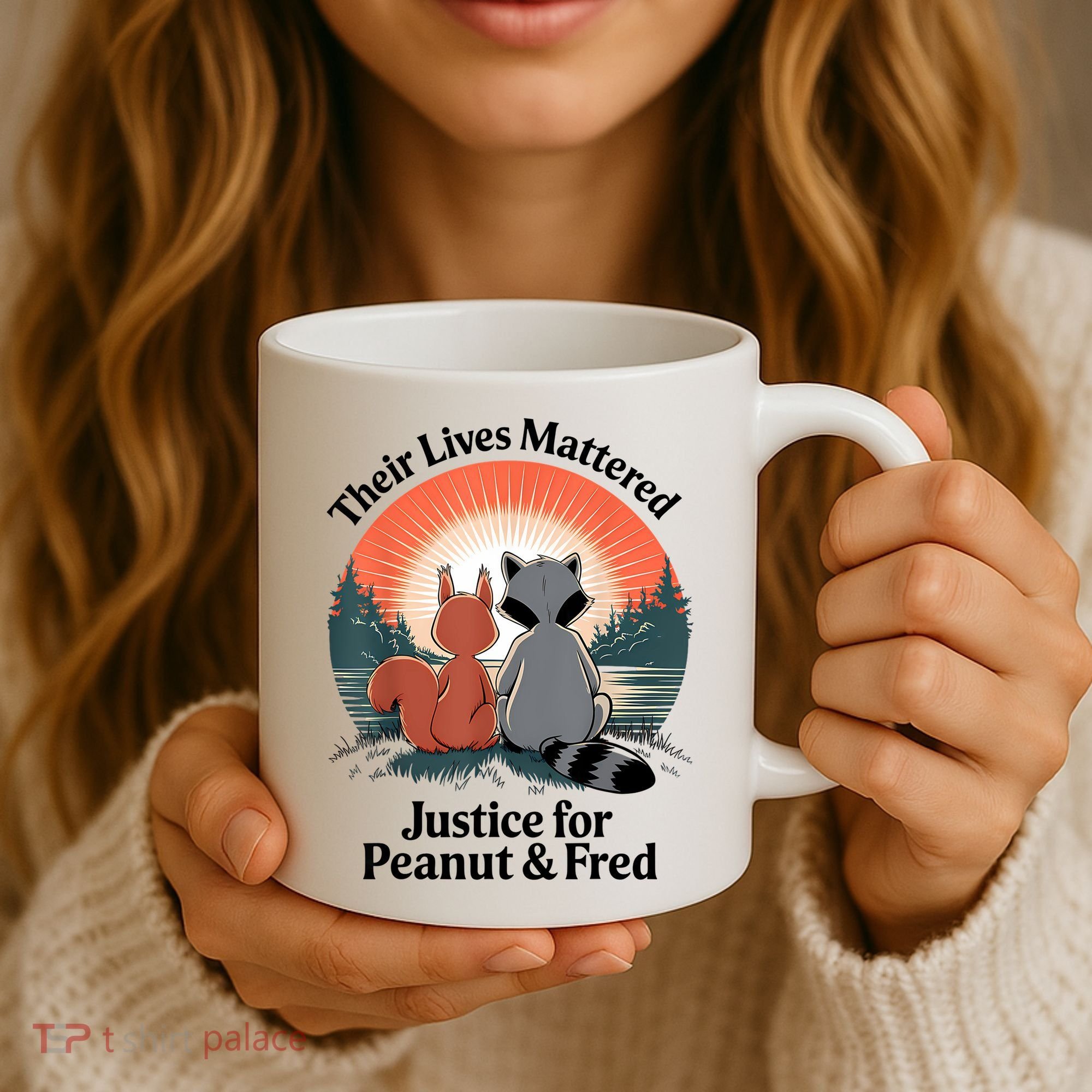 Justice For Peanut The Squirrel Justice For Fred The Raccoon Coffee Mug