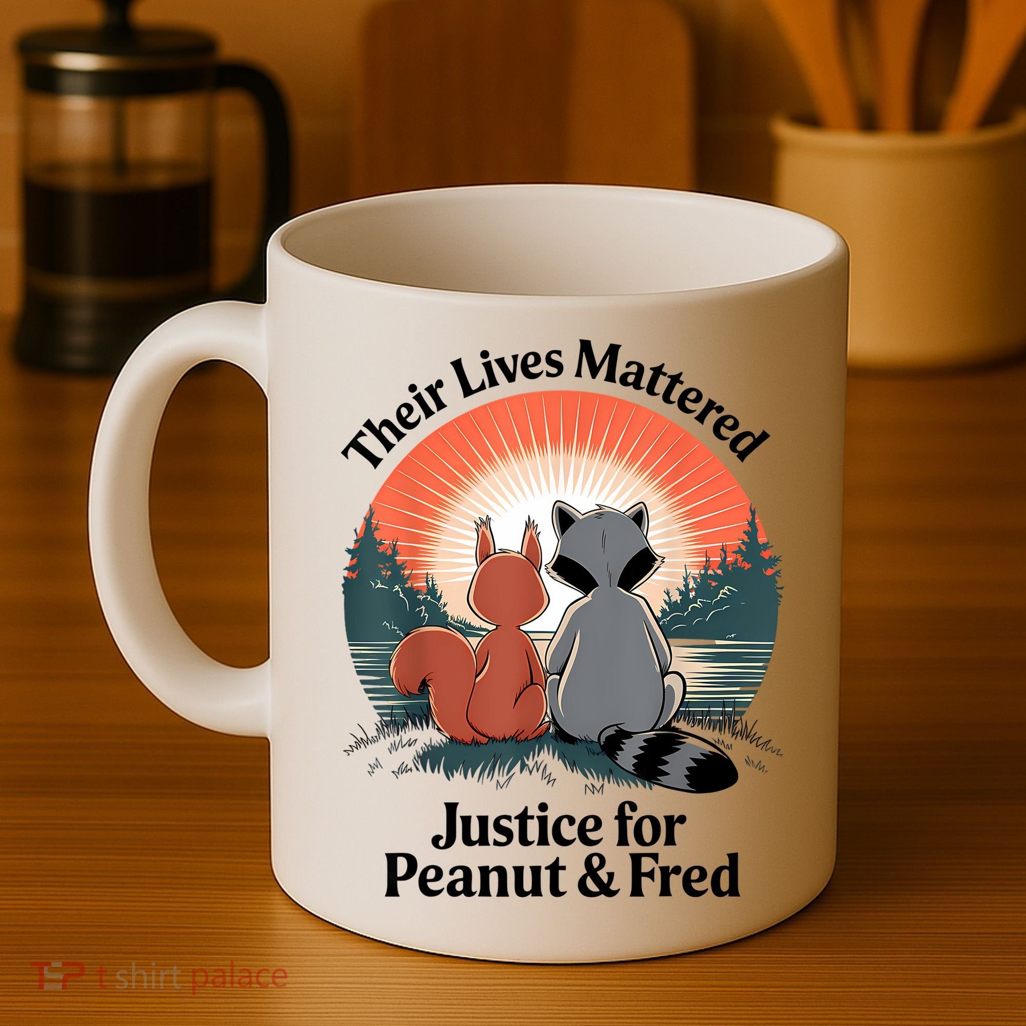 Justice For Peanut The Squirrel Justice For Fred The Raccoon Coffee Mug