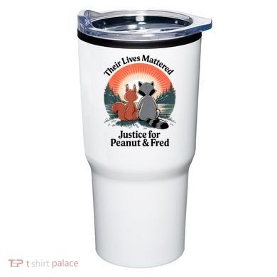 Justice For Peanut The Squirrel Justice For Fred The Raccoon Tumbler