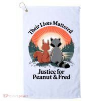 Justice For Peanut The Squirrel Justice For Fred The Raccoon Golf Towel thumb 0