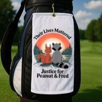 Justice For Peanut The Squirrel Justice For Fred The Raccoon Golf Towel thumb 2