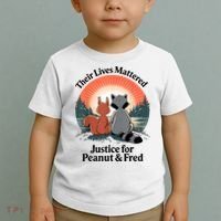 Justice For Peanut The Squirrel Justice For Fred The Raccoon Toddler T-Shirt thumb 2
