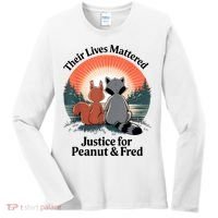 Justice For Peanut The Squirrel Justice For Fred The Raccoon Women's Long Sleeve Shirt thumb 0