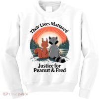 Justice For Peanut The Squirrel Justice For Fred The Raccoon Kids Sweatshirt thumb 0