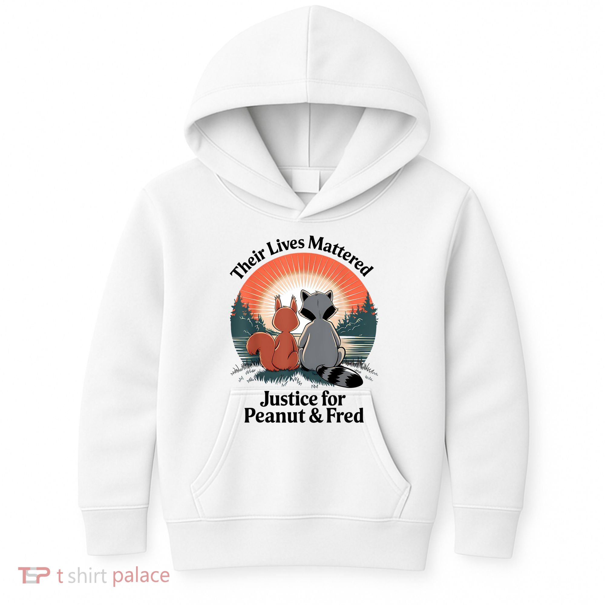 Justice For Peanut The Squirrel Justice For Fred The Raccoon Kids Hoodie
