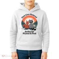 Justice For Peanut The Squirrel Justice For Fred The Raccoon Kids Hoodie thumb 4