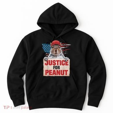 Justice For Peanut The Squirrel American Flag Peanut Squirrel Gift Hoodie