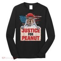 Justice For Peanut The Squirrel American Flag Peanut Squirrel Gift Long Sleeve Shirt thumb 0