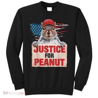 Justice For Peanut The Squirrel American Flag Peanut Squirrel Gift Sweatshirt