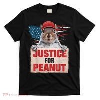 Justice For Peanut The Squirrel American Flag Peanut Squirrel Gift T-Shirt thumb 0