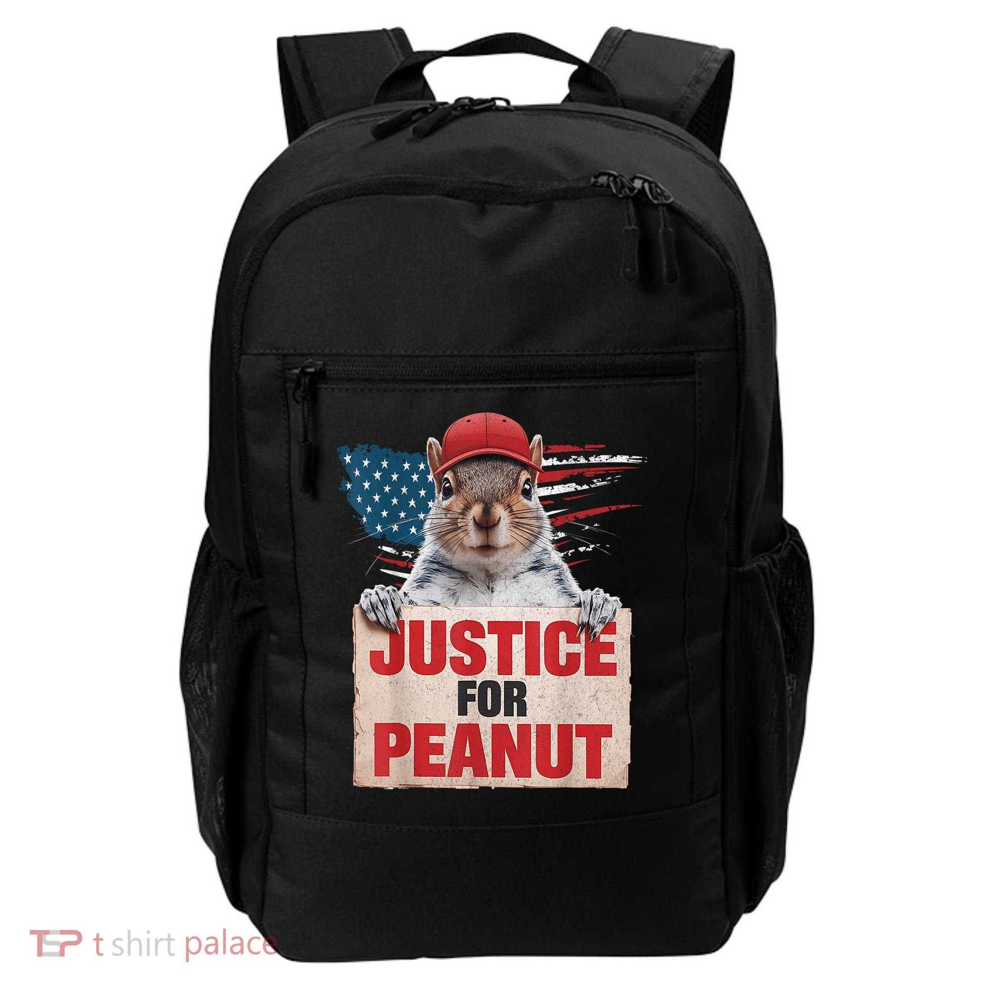 Justice For Peanut The Squirrel American Flag Peanut Squirrel Gift Backpack