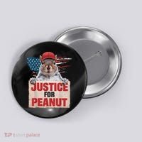 Justice For Peanut The Squirrel American Flag Peanut Squirrel Gift Button thumb 0