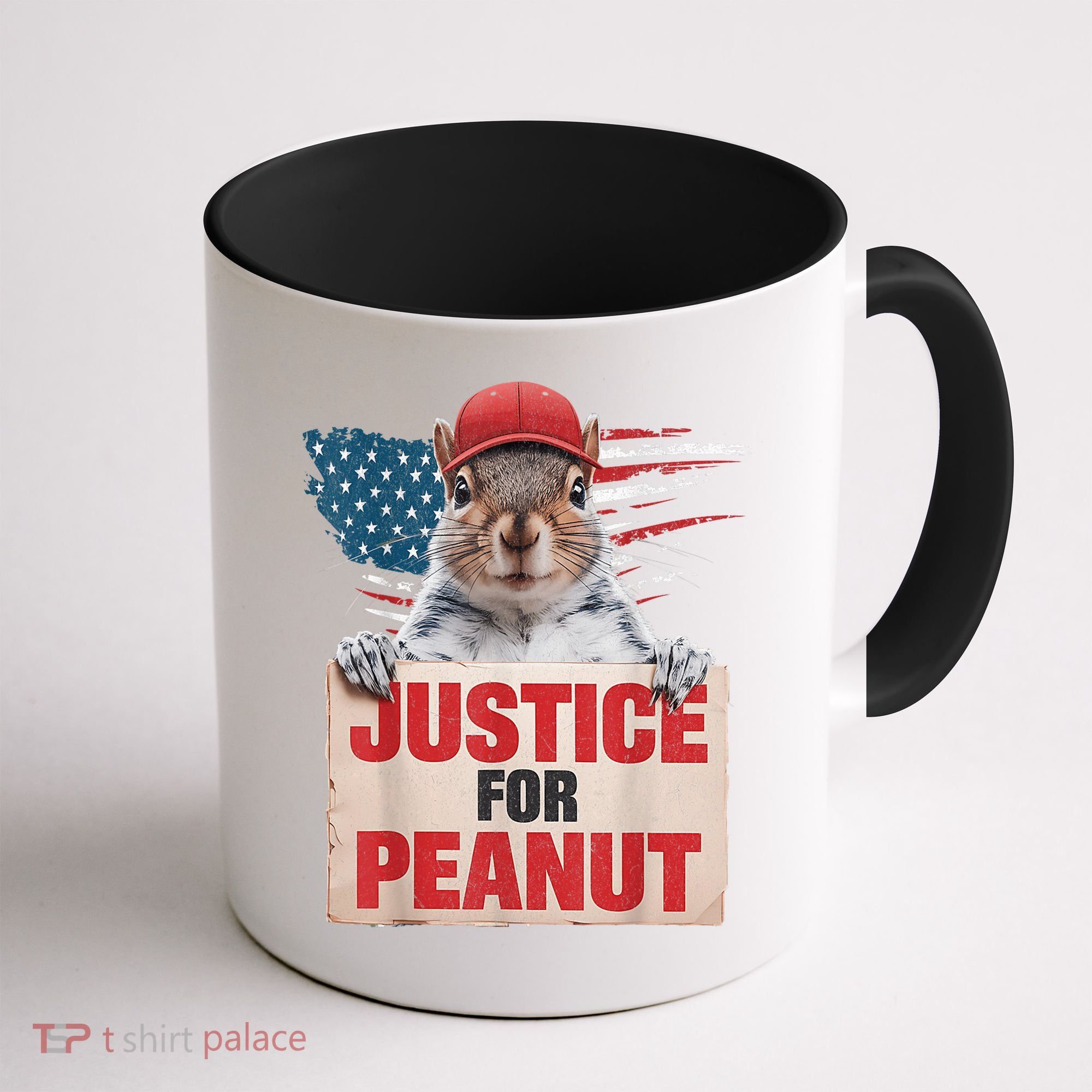 Justice For Peanut The Squirrel American Flag Peanut Squirrel Gift Coffee Mug