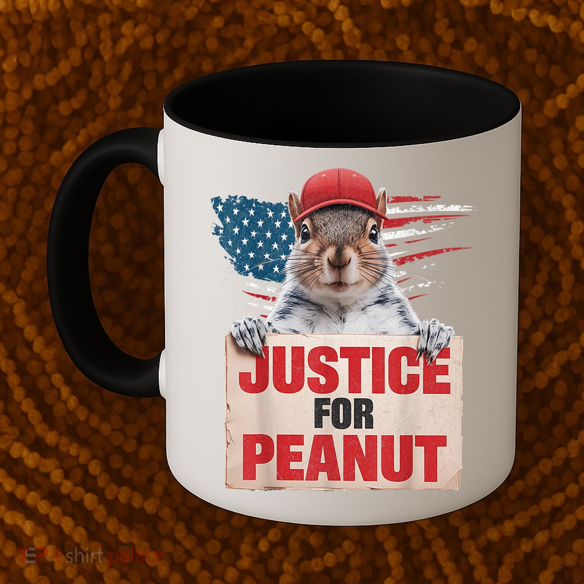 Justice For Peanut The Squirrel American Flag Peanut Squirrel Gift Coffee Mug