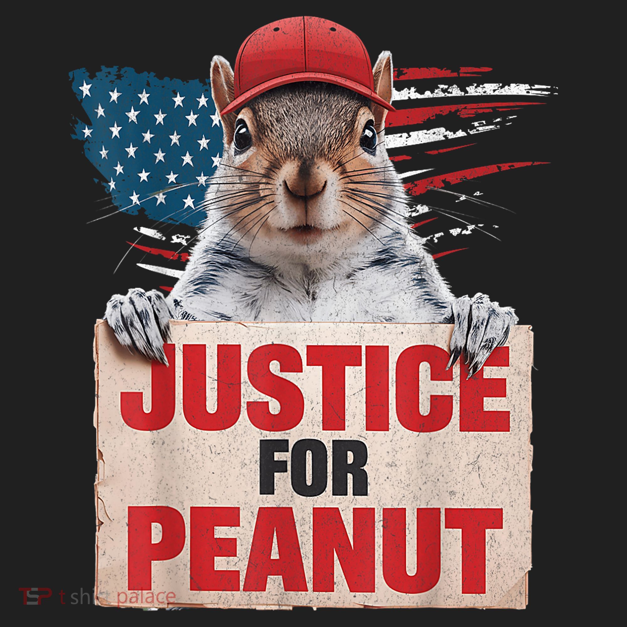 Justice For Peanut The Squirrel American Flag Peanut Squirrel Gift Beanie