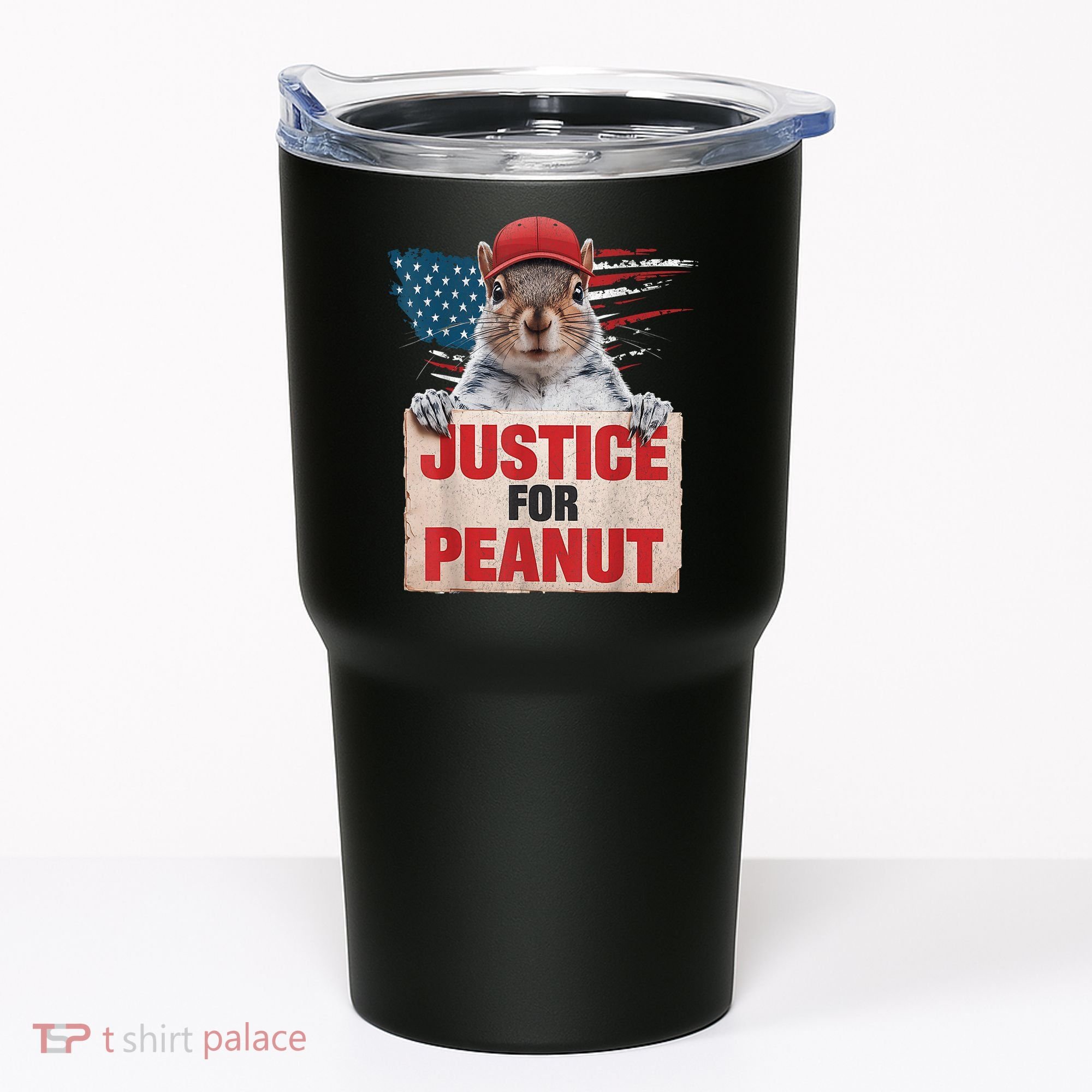 Justice For Peanut The Squirrel American Flag Peanut Squirrel Gift Tumbler
