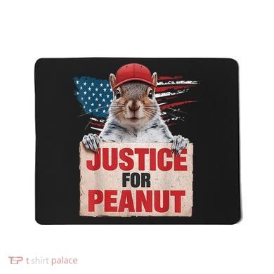 Justice For Peanut The Squirrel American Flag Peanut Squirrel Gift Mousepad