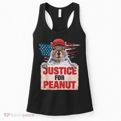 Justice For Peanut The Squirrel American Flag Peanut Squirrel Gift Women's Tank Top