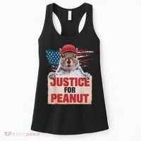 Justice For Peanut The Squirrel American Flag Peanut Squirrel Gift Women's Tank Top thumb 0
