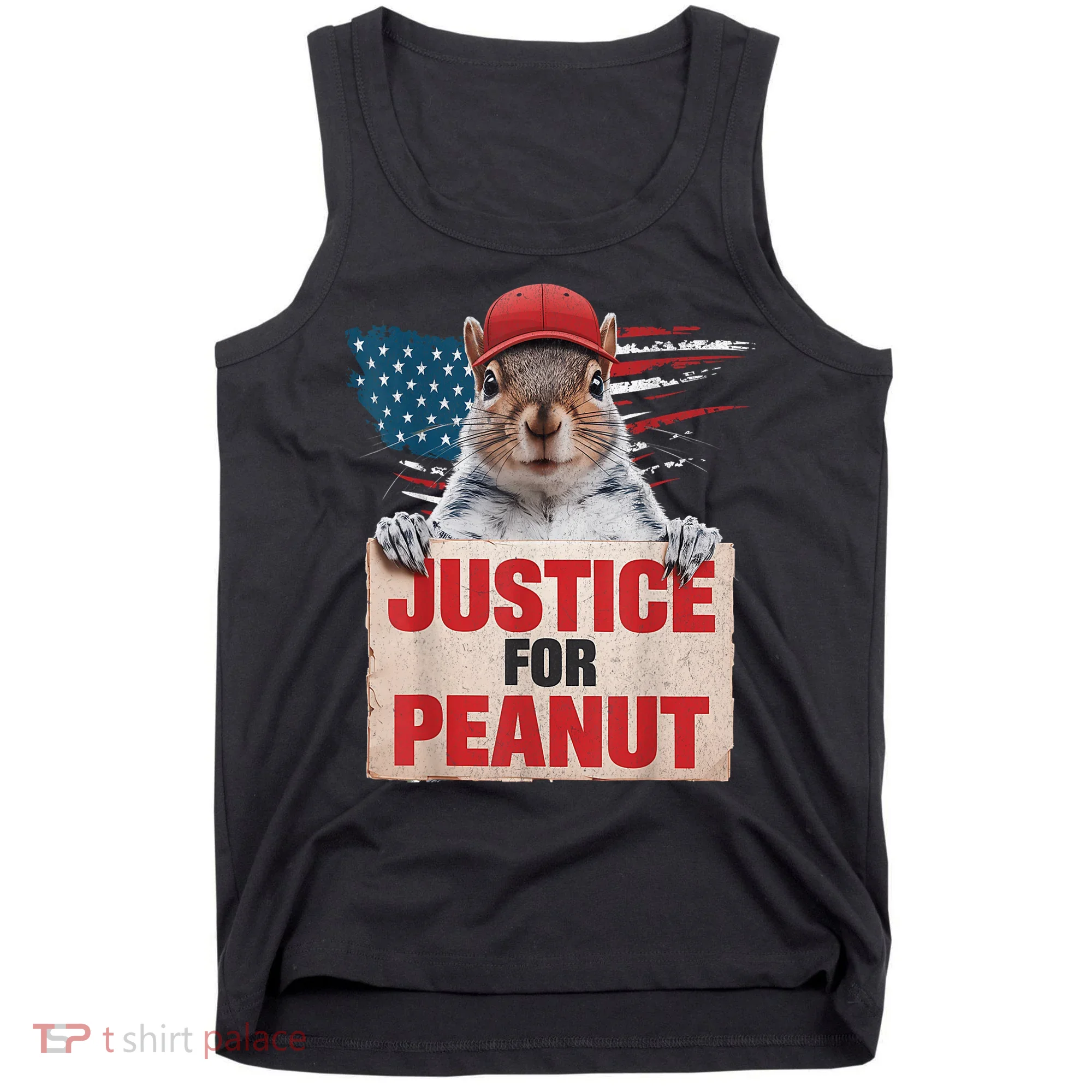 Justice For Peanut The Squirrel American Flag Peanut Squirrel Gift Tank Top