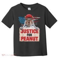 Justice For Peanut The Squirrel American Flag Peanut Squirrel Gift Toddler T-Shirt thumb 0
