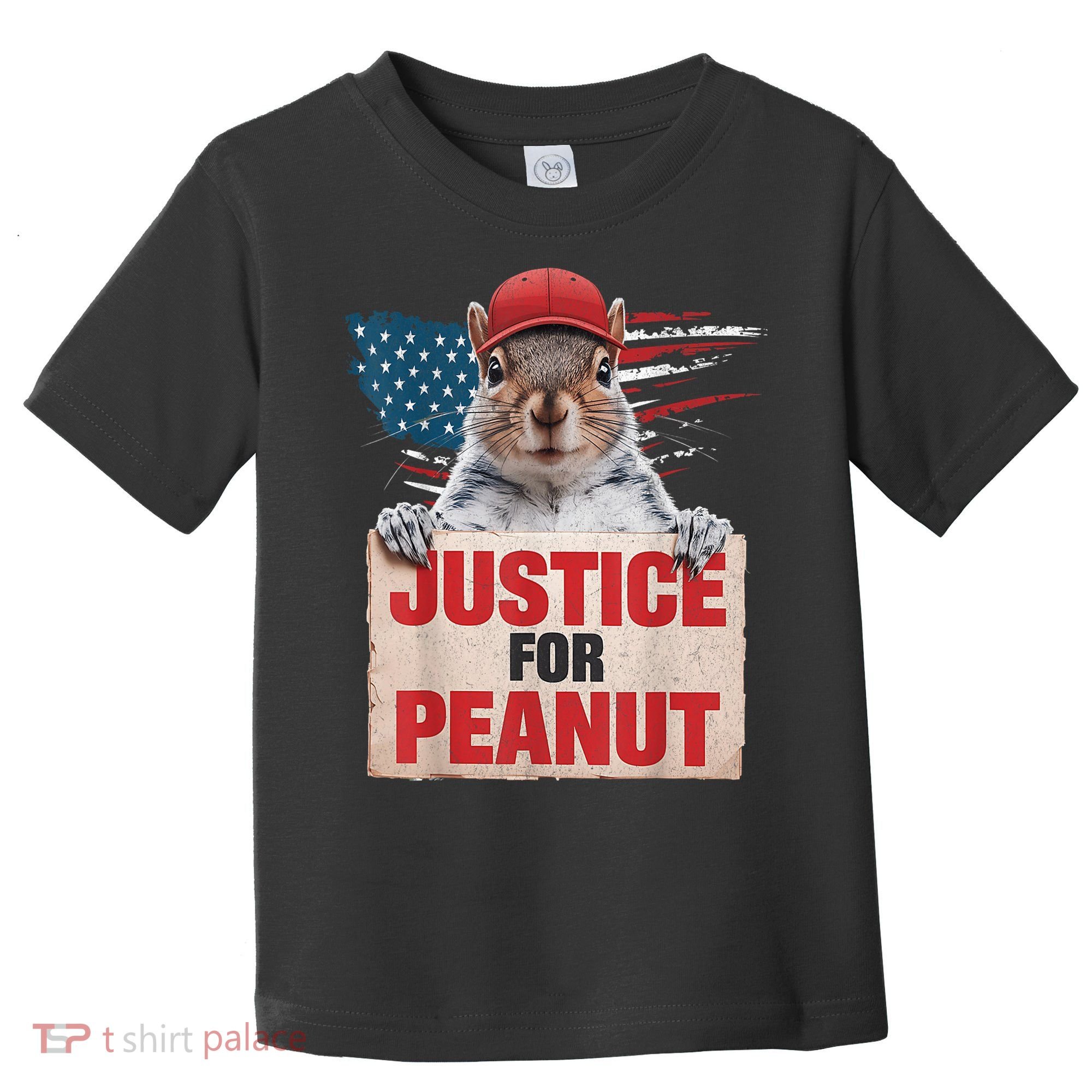 Justice For Peanut The Squirrel American Flag Peanut Squirrel Gift Toddler T-Shirt